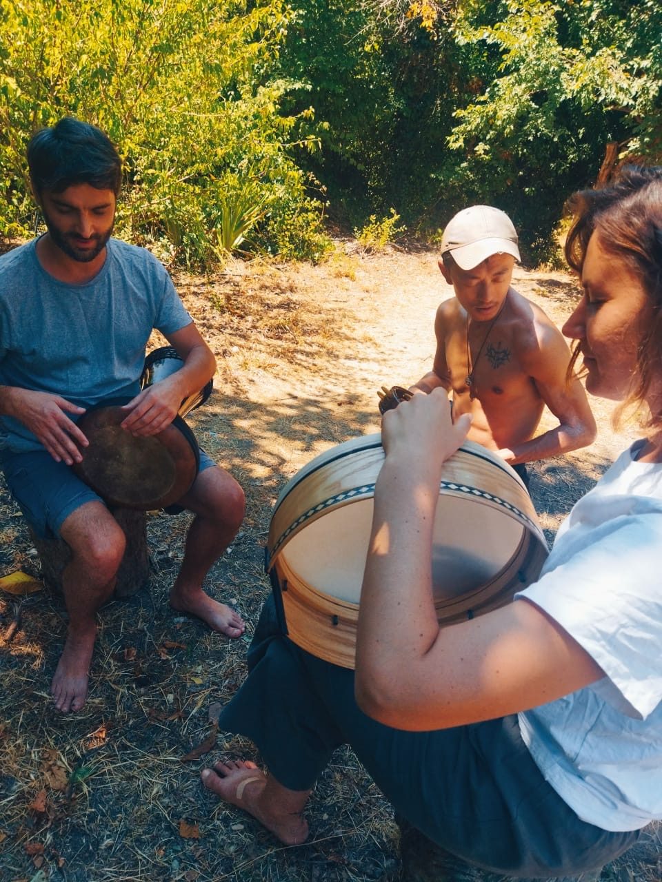 Jamming outdoors in nature